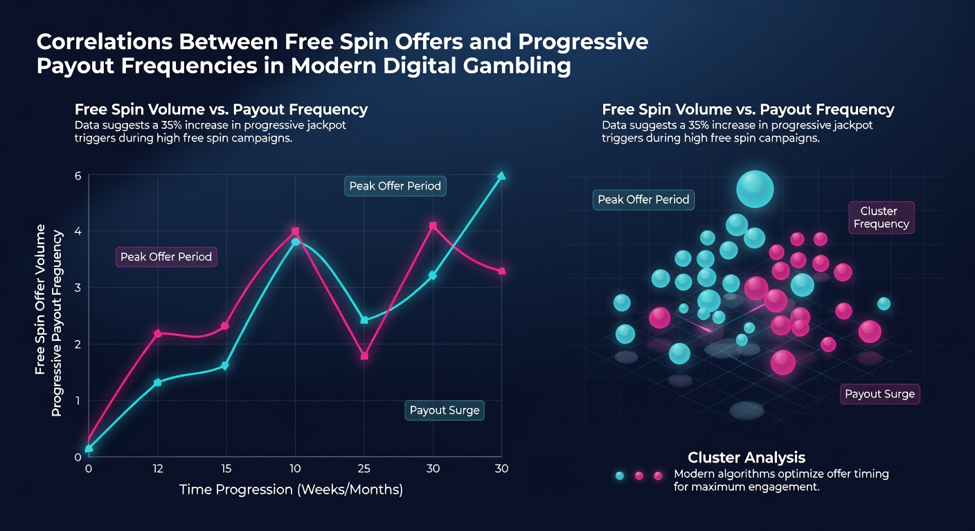 Statistische Darstellung von Free-Spin-Nutzung und progressiven Auszahlungen in mobilen Gambling-Apps