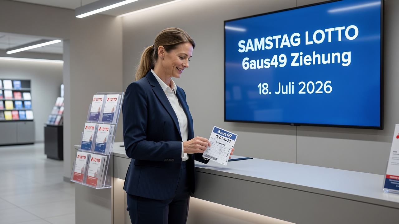 Ein Gewinner feiert den Spiel-77-Jackpot mit einem Online-Ticket in Bayern