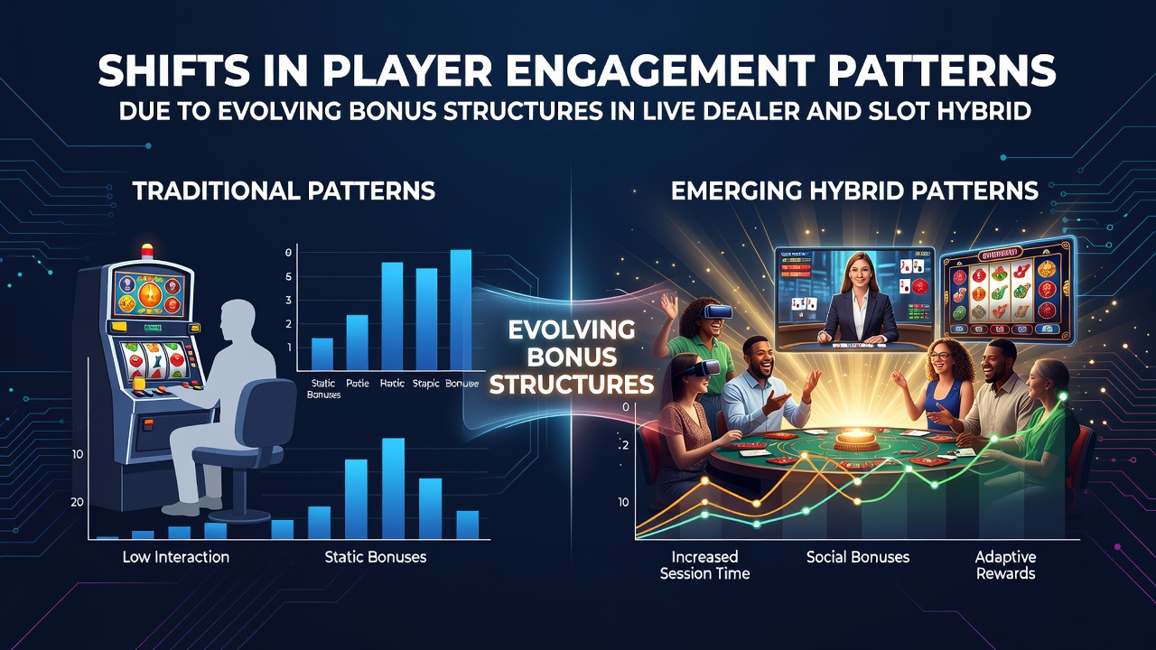 Darstellung von Spielerengagement in Slot-Hybrid-Umgebungen mit Bonusstrukturen und Live-Elementen