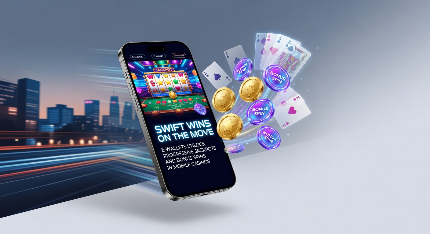 Smartphone mit E-Wallet-App und leuchtendem Progressive-Jackpot-Symbol in einem Mobile Casino